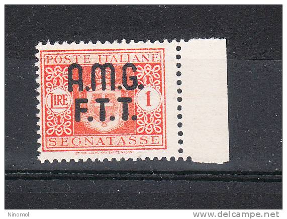 Trieste Zona A   -   1947.  Segnatasse  1 £  MNH, Bordo Di Foglio. Fresco - Taxe