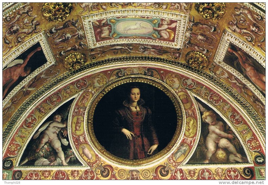 FIRENZE / FLORENCE - Palazzo Vecchio - Studiolo Di Francesco 1e De Medici - Bronzino - Eleonara Da Toledo - 2 Scans - Firenze (Florence)