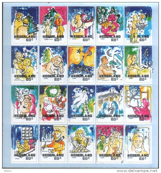 Olanda Pays-Bas Nederland  2000 Foglietto Francobolli Per Auguri Di Natale   ** MNH - Ungebraucht