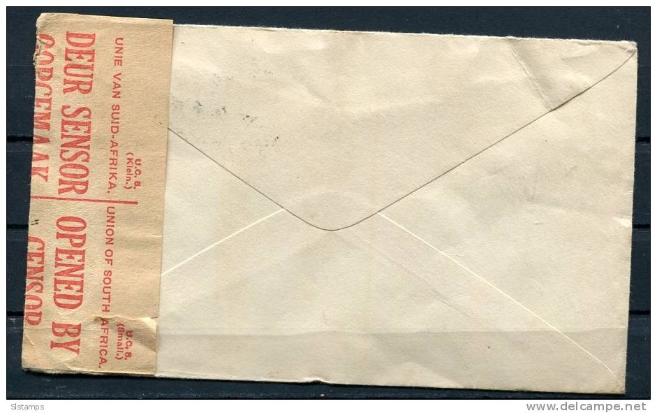 South Africa 1941 Cover To USA Censored Gold Mine Pair - Covers & Documents