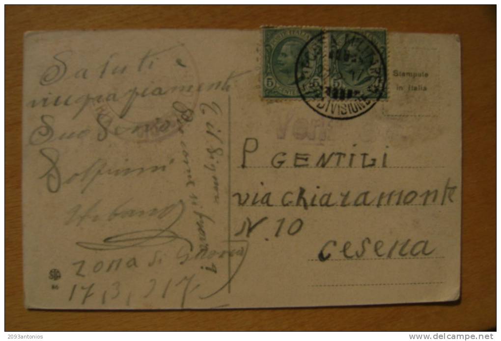 CARTOLINA POSTA MILITARE   (85) VIAGGIATA 17.03.1917   DA ZONA DI GUERRA A CESENA - Franchise