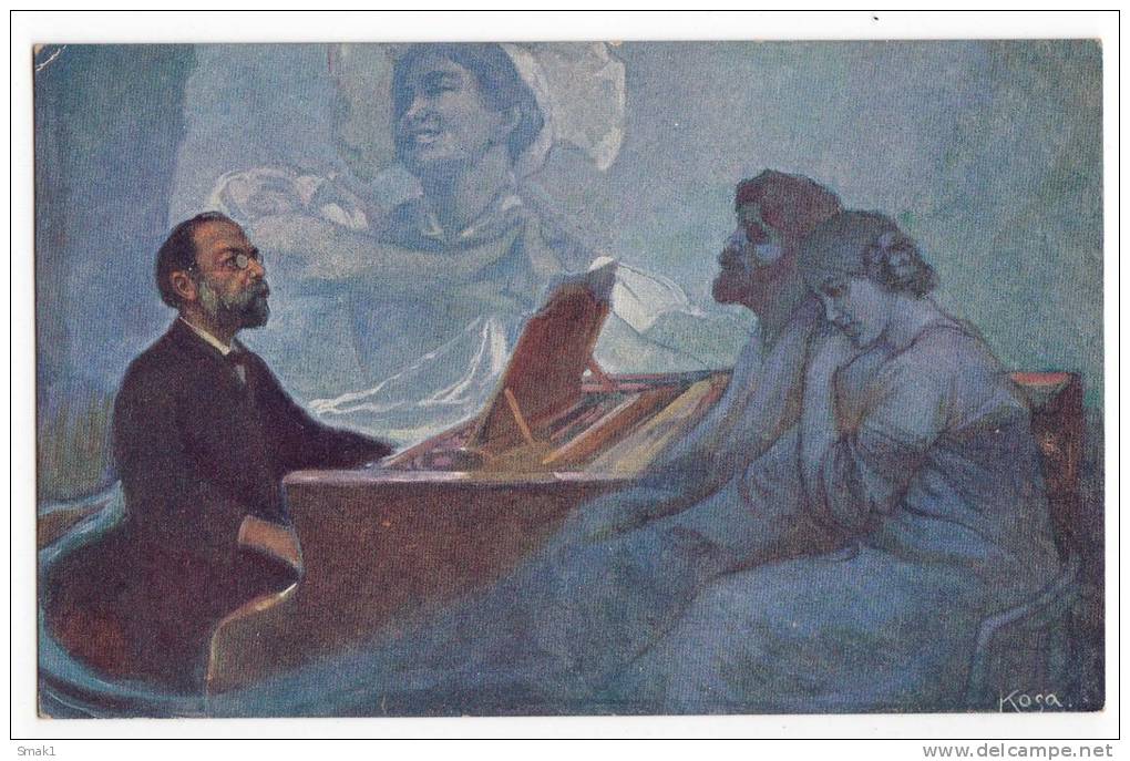 FAMOUS PEOPLE MUSICIANS BEDRICH SMETANA 1824-1884 CZECH COMPOSER P.P. Nr. 1034 OLD POSTCARD - Singers & Musicians