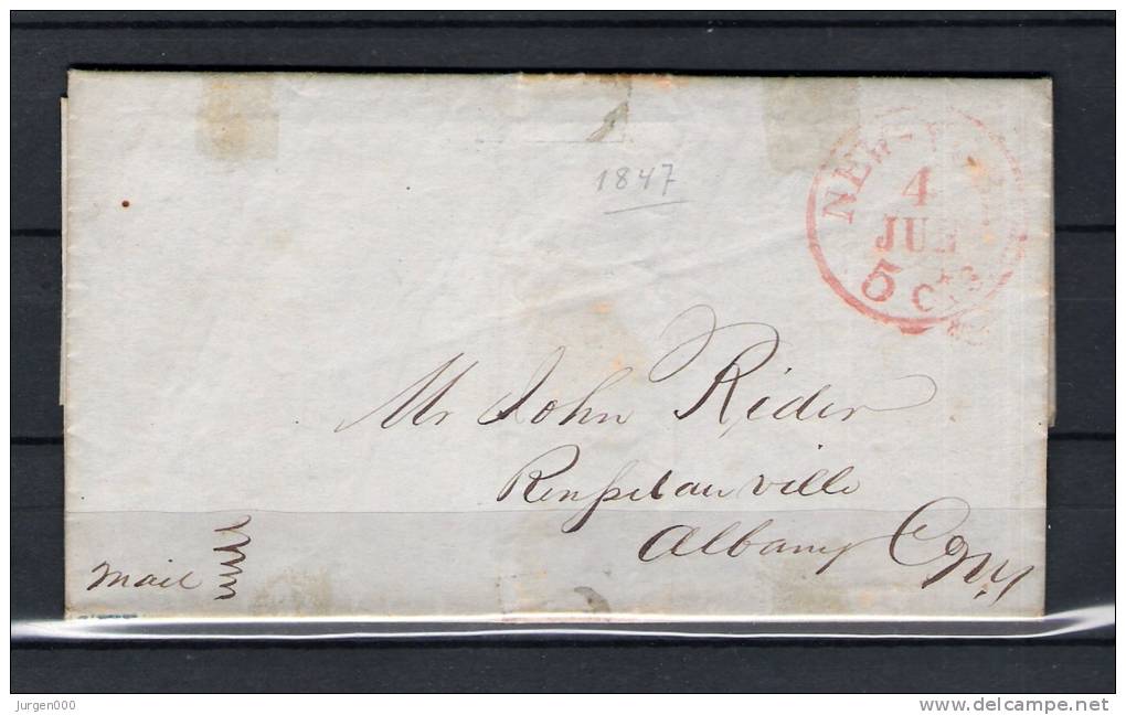 Voorloper Van New York Naar Albany 04/06/1847 (GA6686) - Amerika (Varia)