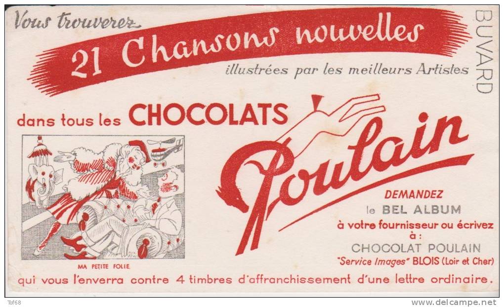 Buvard Chocolats Poulain - Chocolat