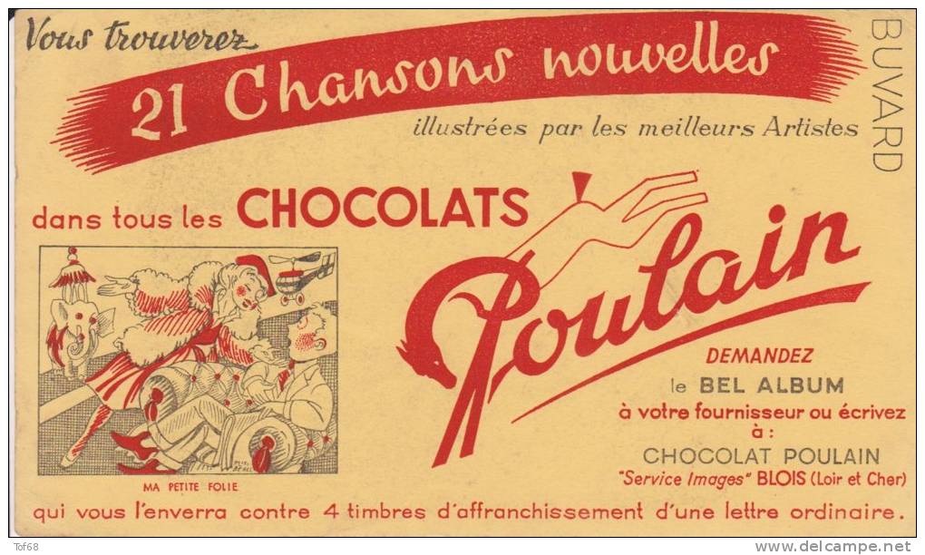 Buvard Chocolats Poulain - Chocolat