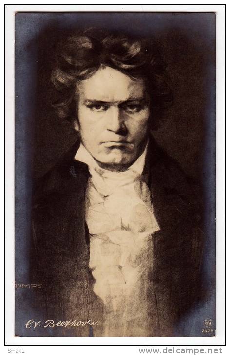 FAMOUS PEOPLE MUSICIANS LUDWIG VAN BEETHOVEN 1770-1827 GERMAN COMPOSER GGC Nr. 2426 OLD POSTCARD - Singers & Musicians