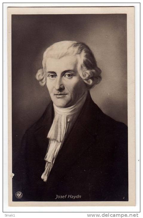 FAMOUS PEOPLE MUSICIANS JOSEPH HAYDN 1732-1809 AUSTRIAN COMPOSER NPG Nr. 4 OLD POSTCARD - Singers & Musicians