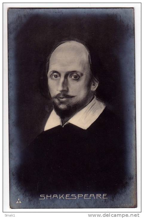 FAMOUS PEOPLE WRITERS WILLIAM SHAKESPEARE 1564-1616 ENGLISH POET AND PLAYWRIGHT OLD POSTCARD - Ecrivains