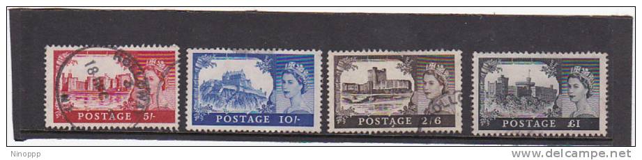 Great Britain QEII  Castles Definitives Used - Tasse