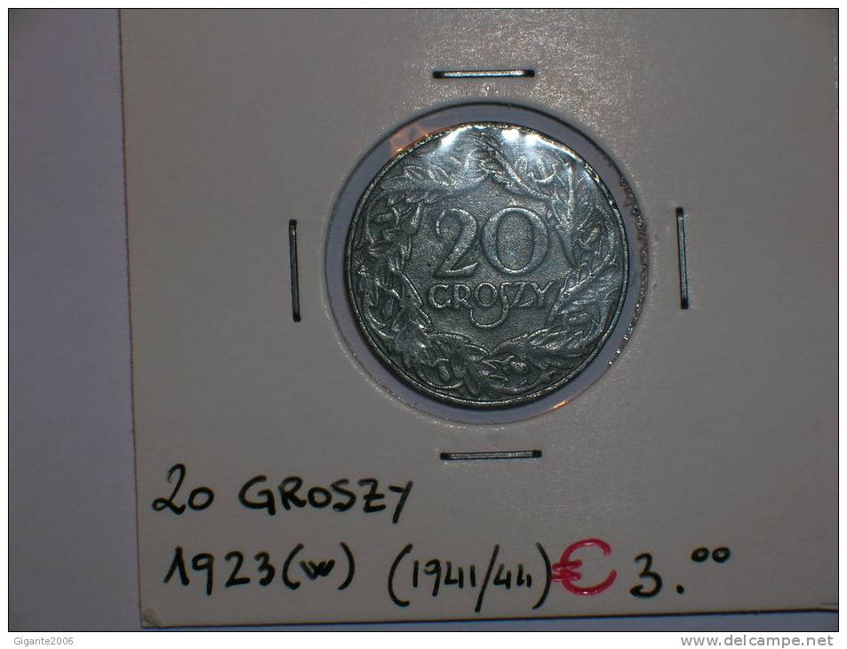 Polonia 20 Groszy 1923 Zinc  (4463) - Polonia