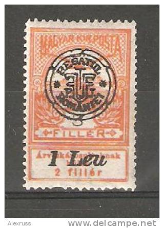 Hungary Romanian Occupation 1919 ,1 Leu On 3f ,Sc 5NB3,MNH** - Unused Stamps