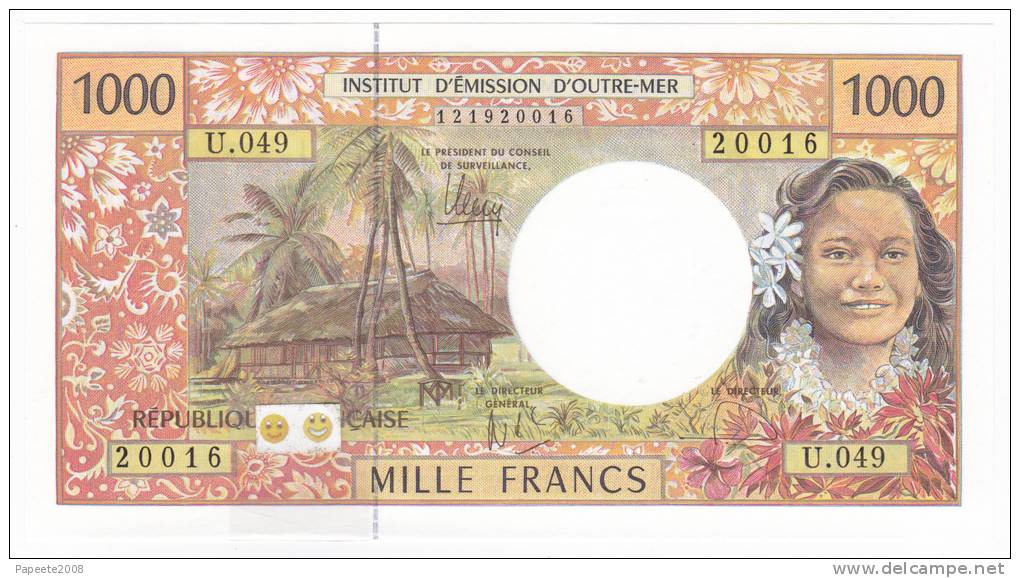 Polynésie Française / Tahiti - 1000 FCFP / U.049 / 2012 / "Nouvelles Signatures" - Neuf / Jamais Circulé - Territoires Français Du Pacifique (1992-...)