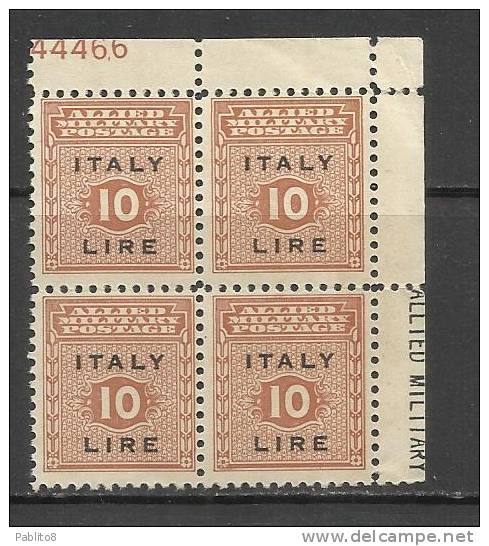 OCCUPAZIONE ANGLO-AMERICANA SICILIA 1943 L. 10 MNH - Occ. Anglo-américaine: Sicile