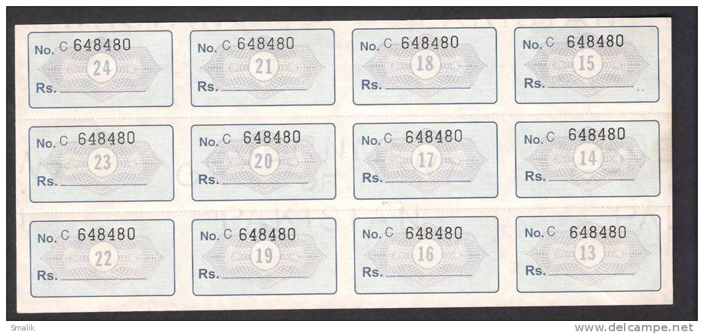 PAKISTAN Profit Coupon Of Defence Savings Certificate (12) - Banco & Caja De Ahorros