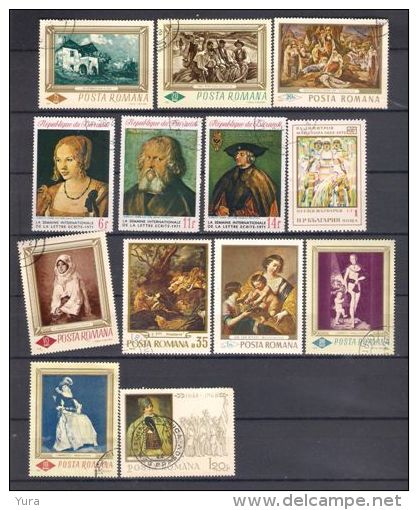 Lot 190 Painting Small Collection 4 Scans  71 Different MNH, Used - Altri & Non Classificati