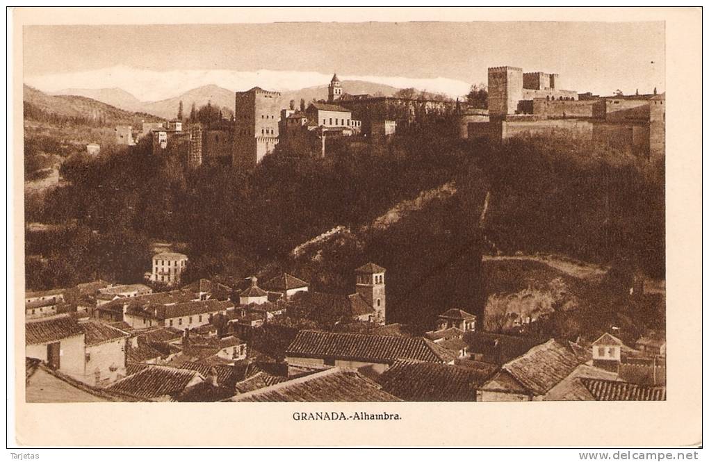 POSTAL DE ESPAÑA DE GRANADA Y LA ALHAMBRA DEL FOTOGRAFO L. ROISIN - Granada