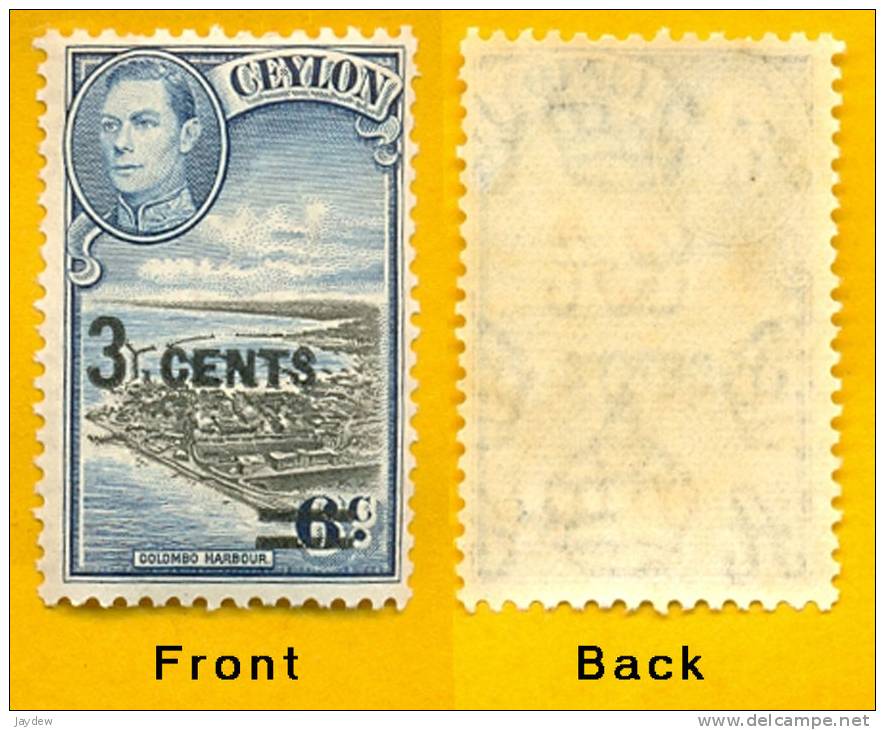 Sri Lanka Stamps, Ceylon 1941 Surcharge, MNH - Sri Lanka (Ceylon) (1948-...)