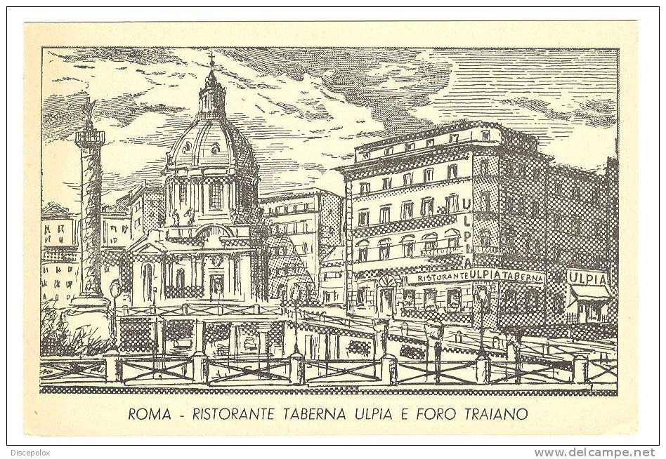 G747 Roma - Ristorante Taberna Ulpia E Foro Traiano - Disegno Di C. Del Medico / Non Viaggiata - Bar, Alberghi & Ristoranti