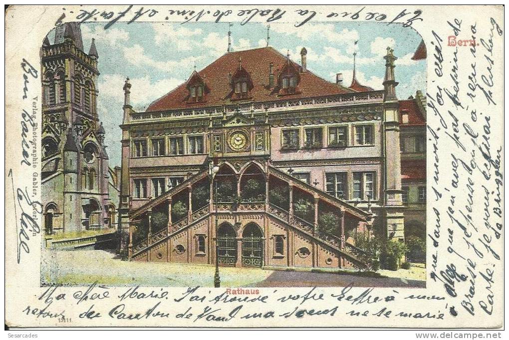 BERN, RATHAUS. PIONNIERE, 1907. SCAN R/V - Berne