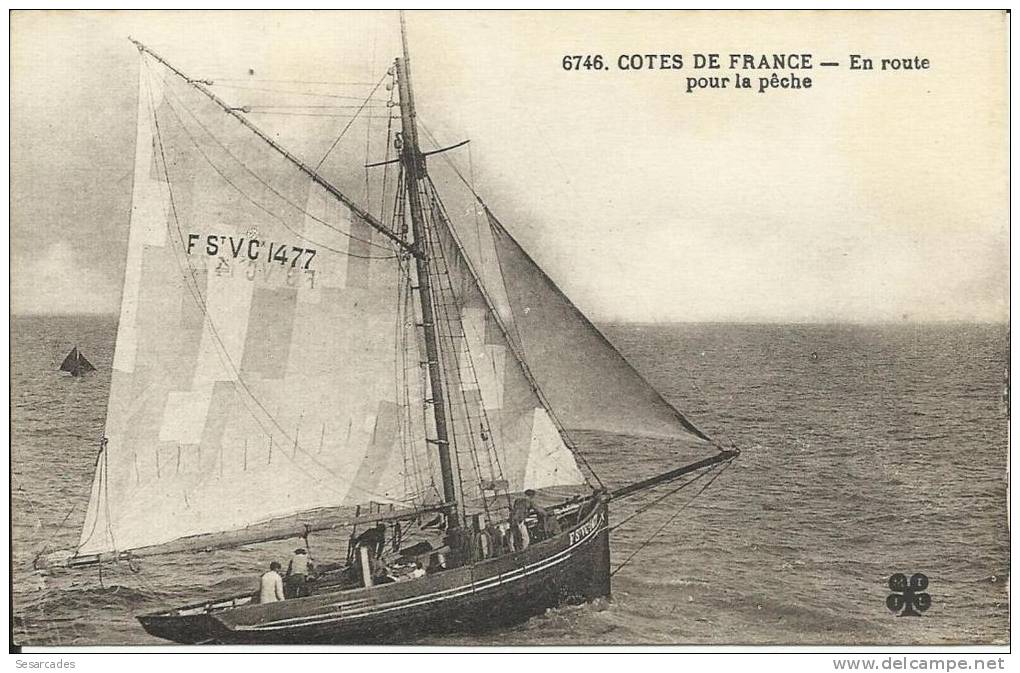 EN ROUTE POUR LA PÊCHE, COTES DE FRANCE - Pesca