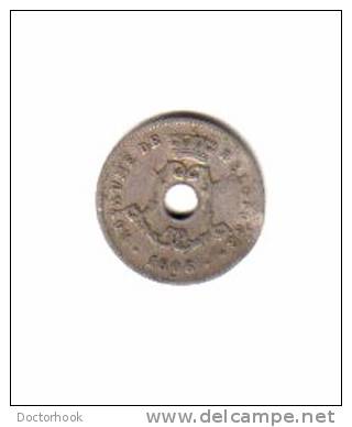 BELGIUM   5  CENTIMES  1906  (KM# 54) Slight Bend - 5 Cent