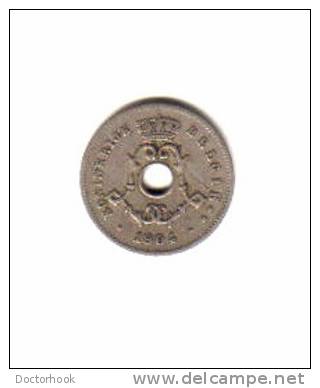 BELGIUM   5  CENTIMES  1904  (KM# 55) - 5 Cents