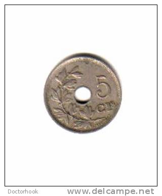 BELGIUM   5  CENTIMES  1923  (KM# 66) - 5 Cents