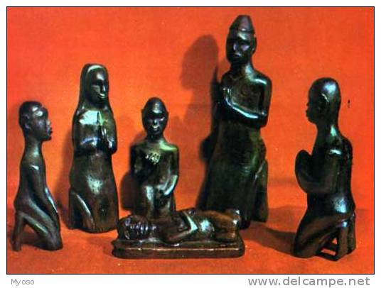 Noel Au TCHAD Creche Sculptee Par Mathias Goyo A Fort Archambault - Ciad