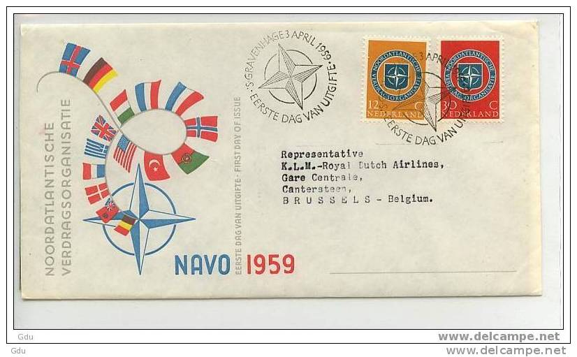 Pays-Bas - Nederland -  FDC   OTAN / NATO 1959 > - OTAN