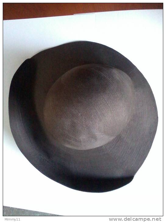 Cappello D'Epoca - Marron A Tesa Larga - - Haute Couture