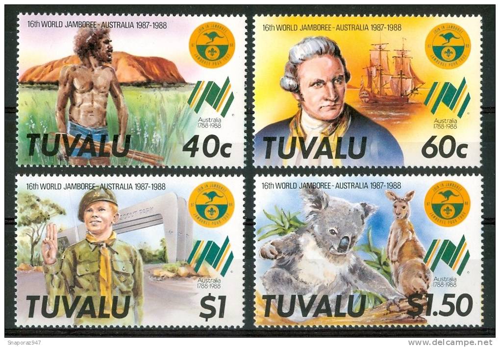 1987 Tuvalu Scout "16th World Jamboree Australia" Set MNH** -Sc1 - Nuevos
