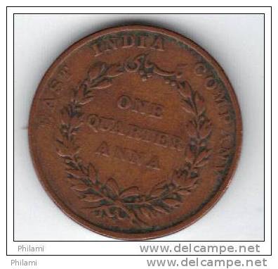COINS  GRANDE BRETAGNE INDIA KM446.2  1/4A 1835.   (DP64) - Colonies