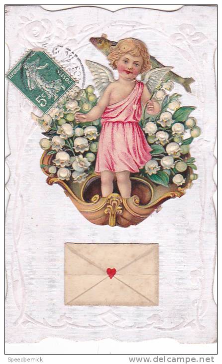 21180 Carte Lettre, Decoupis Enfant Muguet. " Agreez Mon Petit Ambassadeur.. - A Systèmes