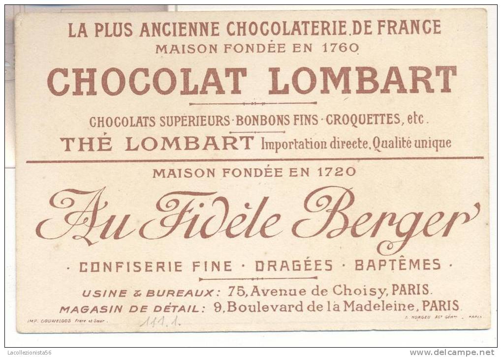 2721-FIGURINA CHOCOLAT LOMBART-FACTEUR ALLEMAND-FACTEUR MONTENEGRIN - Lombart