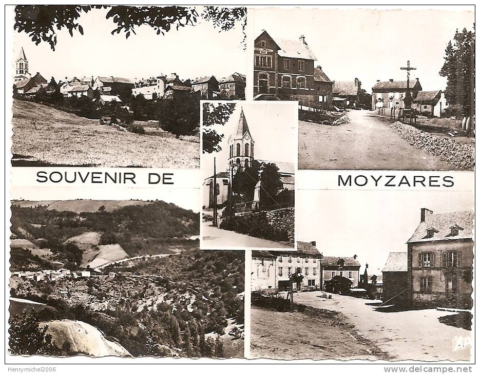 Aveyron - 12 - Moyrazes Souvenir Multi Vues En 1964, Erreur Autographe Différente Recto Verso - Other & Unclassified