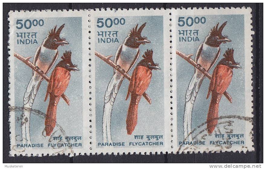 India 2000 Mi. 1793    50 R Indisches Naturerbe Bird Vogel Oiseau Paradise Flycatcher Hainparadiesschnäpper 3-Stripe !! - Used Stamps