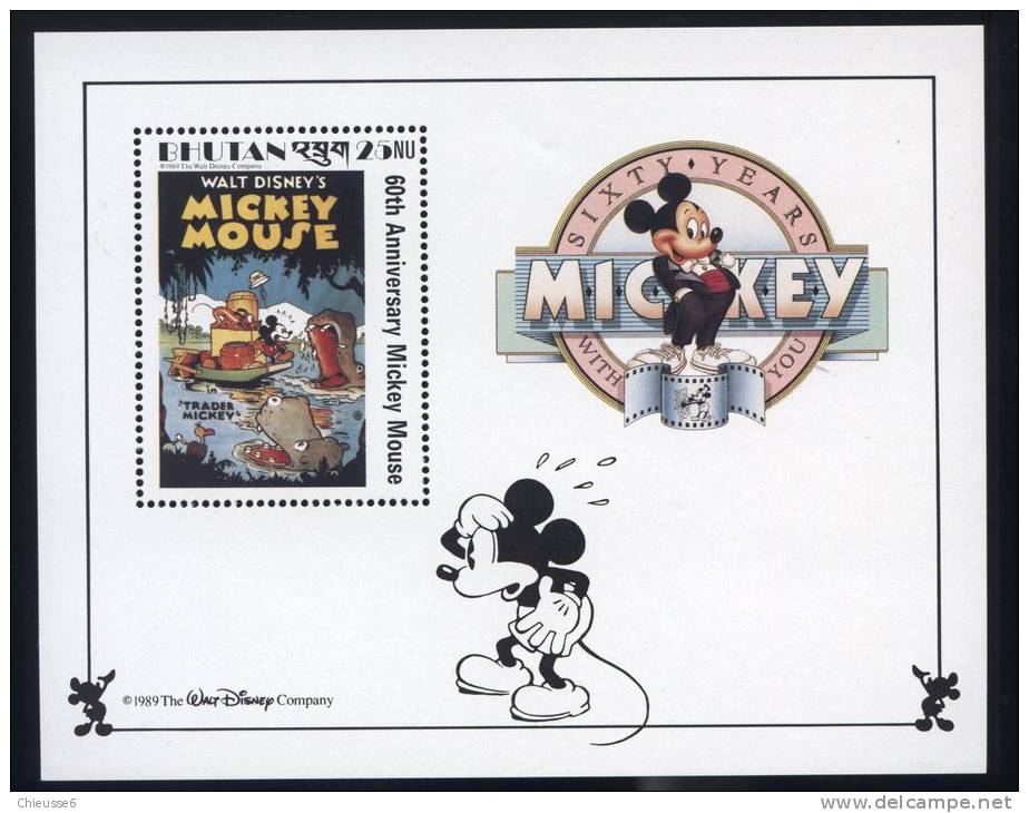 Lot 33 - B8	Bhoutan **  Bloc 163 - Mickey - Bhutan