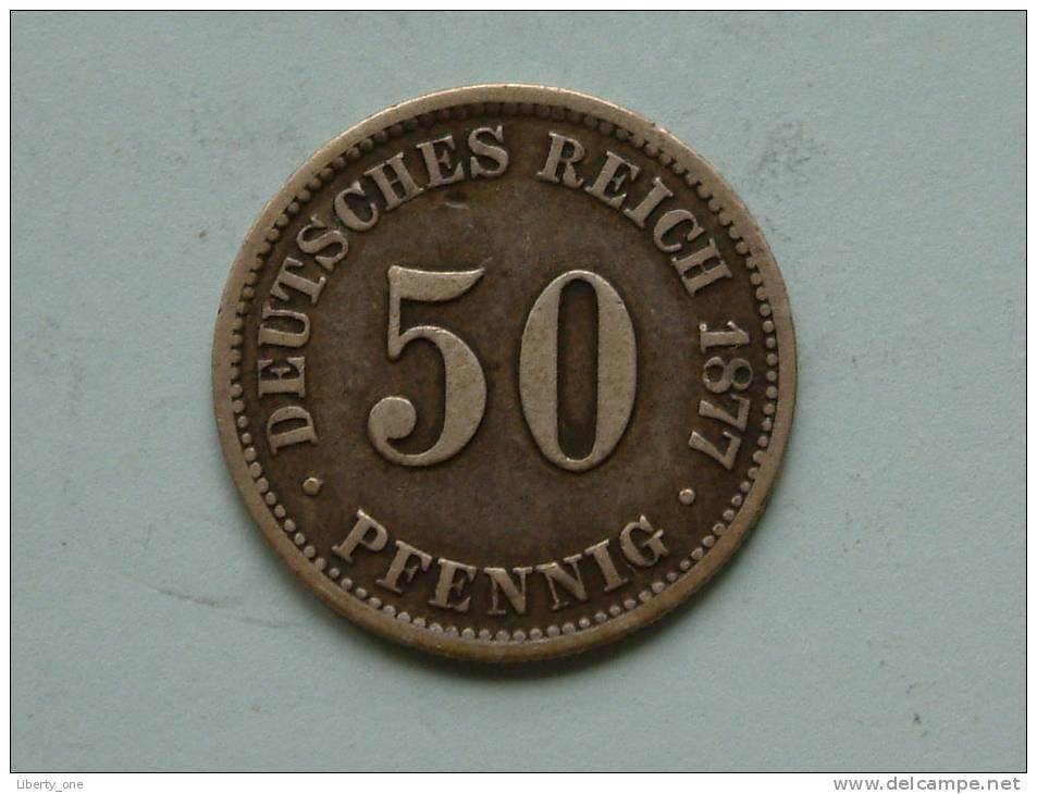 1877 B - 50 PFENNIG / KM 6 ( For Grade, Please See Photo ) ! - 50 Pfennig