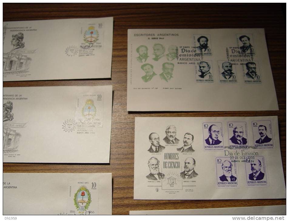 ARGENTINE 150 Ans INDEPENDANCE ARGENTINA  LOT ENV 37 FDC PREMIER JOUR DOCUMENTS  (22 PHOTOS) - FDC