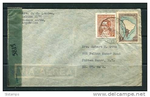 Argentina 1945 Cover Buenos Aires- USA Censored - Briefe U. Dokumente