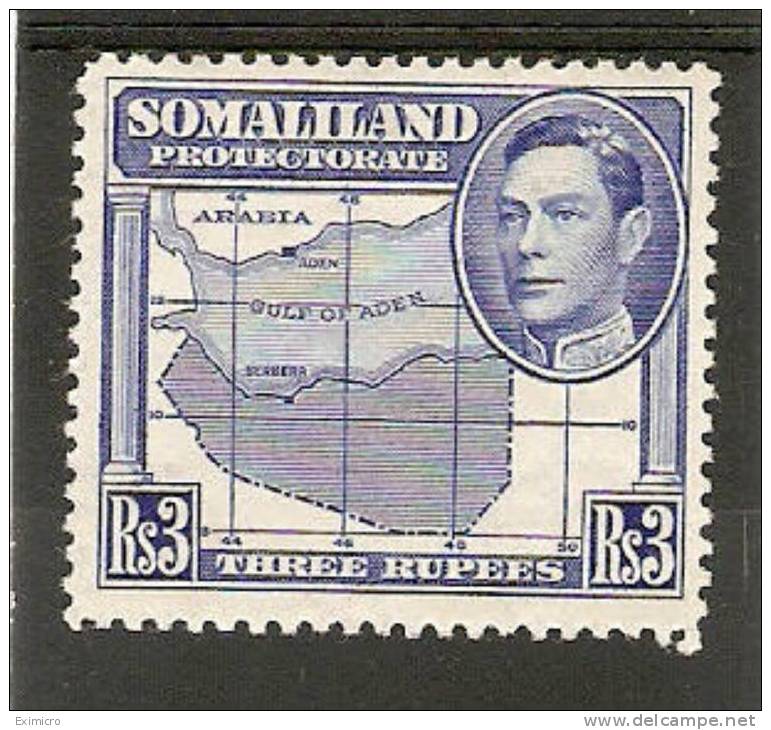SOMALILAND 1938 3R SG 103 LIGHTLY MOUNTED MINT Cat £25 - Somaliland (Protectorate ...-1959)