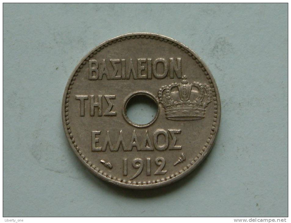 1912 - 5 LEPTA / KM 62 ( Uncleaned Coin / For Grade, Please See Photo ) !! - Grèce