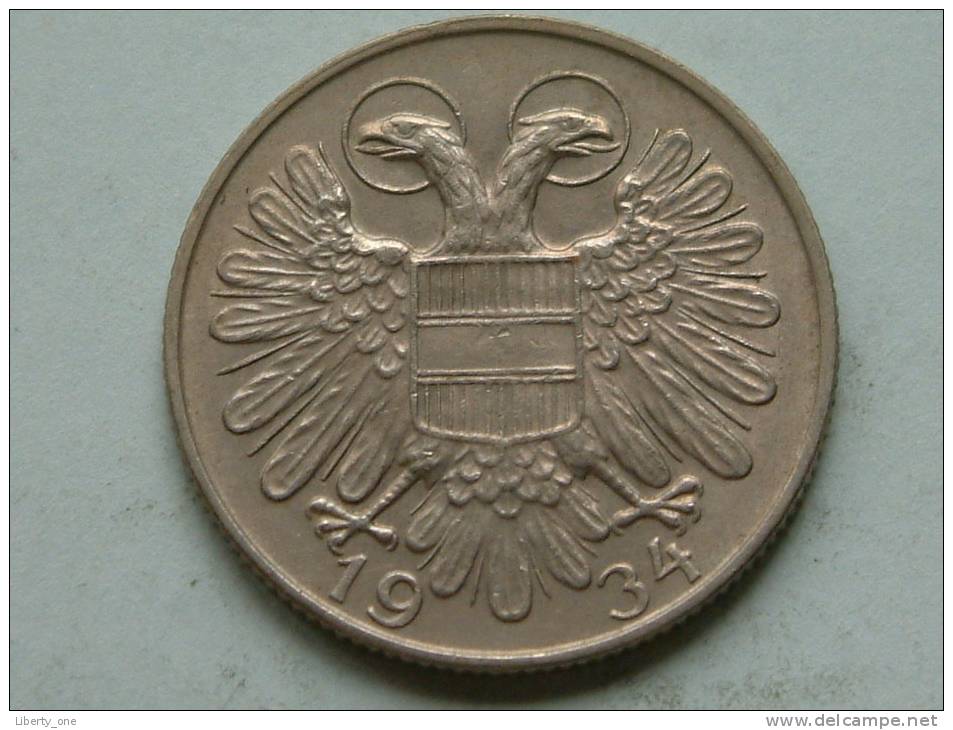 1934 - 1 SCHILLING / KM 2851 ( Uncleaned Coin / For Grade, Please See Photo ) !! - Oesterreich