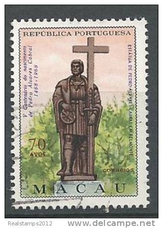 MACAU - 1968, 5º Centenário Do Nascimento De Pedro Álvares Cabral,  70 A.  D. 14 1/4    (o)  MUNDIFIL Nº 419 - Oblitérés