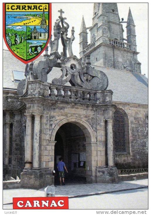 D  56)  MORBIHAN. CARNAC  . L´église  St-Cornély.animée - Carnac