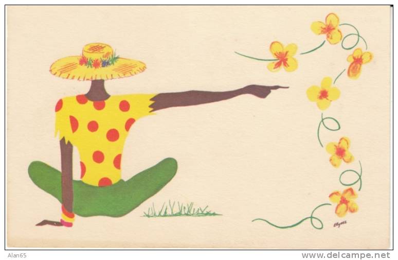 Bahamas Elysee Artist Signed 'Goin My Way' C1950s/60s Vintage Postcard - Bahamas
