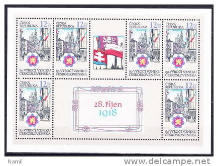 ** Tchéque République 1998 Mi Klb. 194-6, (MNH) - Blokken & Velletjes