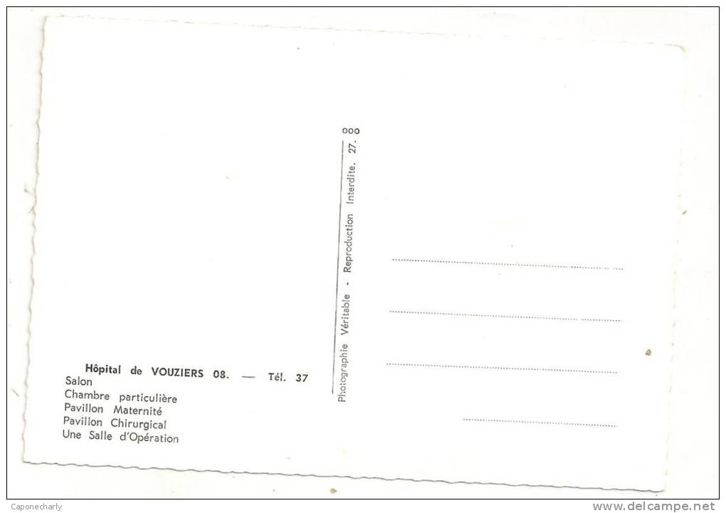 CPSM MULTI-VUES HÖPITAL VOUZIERS CHAMBRE MATERNITE PAVILLON CHIRURGICAL SALLE OPERATION 08 ARDENNES - Vouziers