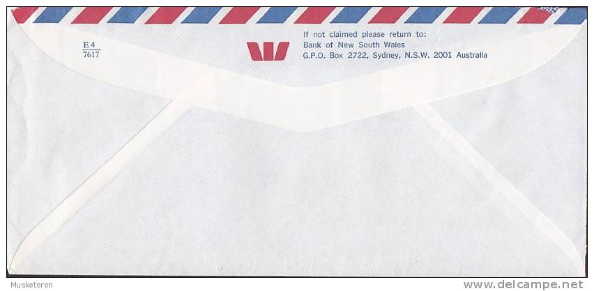 Australia Airmail Par Avion BANK OF NEW SOUTH WALES, CLAYTON Victoria 1982 Cover Brief PRIVATBANKEN Denmark (2 Scans) - Lettres & Documents