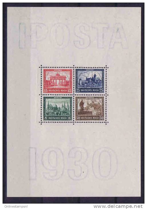 Deutschland: Mi Block 1 MH/* ,  Stamps Are MNH, IPOSTA 1930 - Blocchi